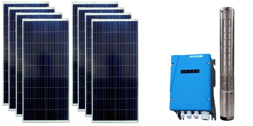 Kit pompe solaire immergée Shurflo 160W 24V - Ecosolaire